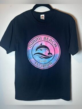 Miami Beach Florida Dolphin Graphic Vintage Tee